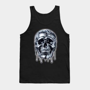 Liquid Silver Skull Tank Top